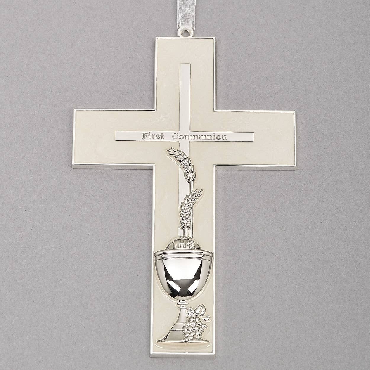7"H WALL CROSS WITH WHEAT & CHALICE BY ROMAN