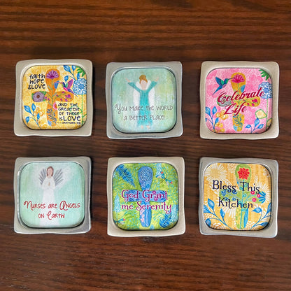 IMANES METÁLICOS CUADRADOS DE 1 3/4"