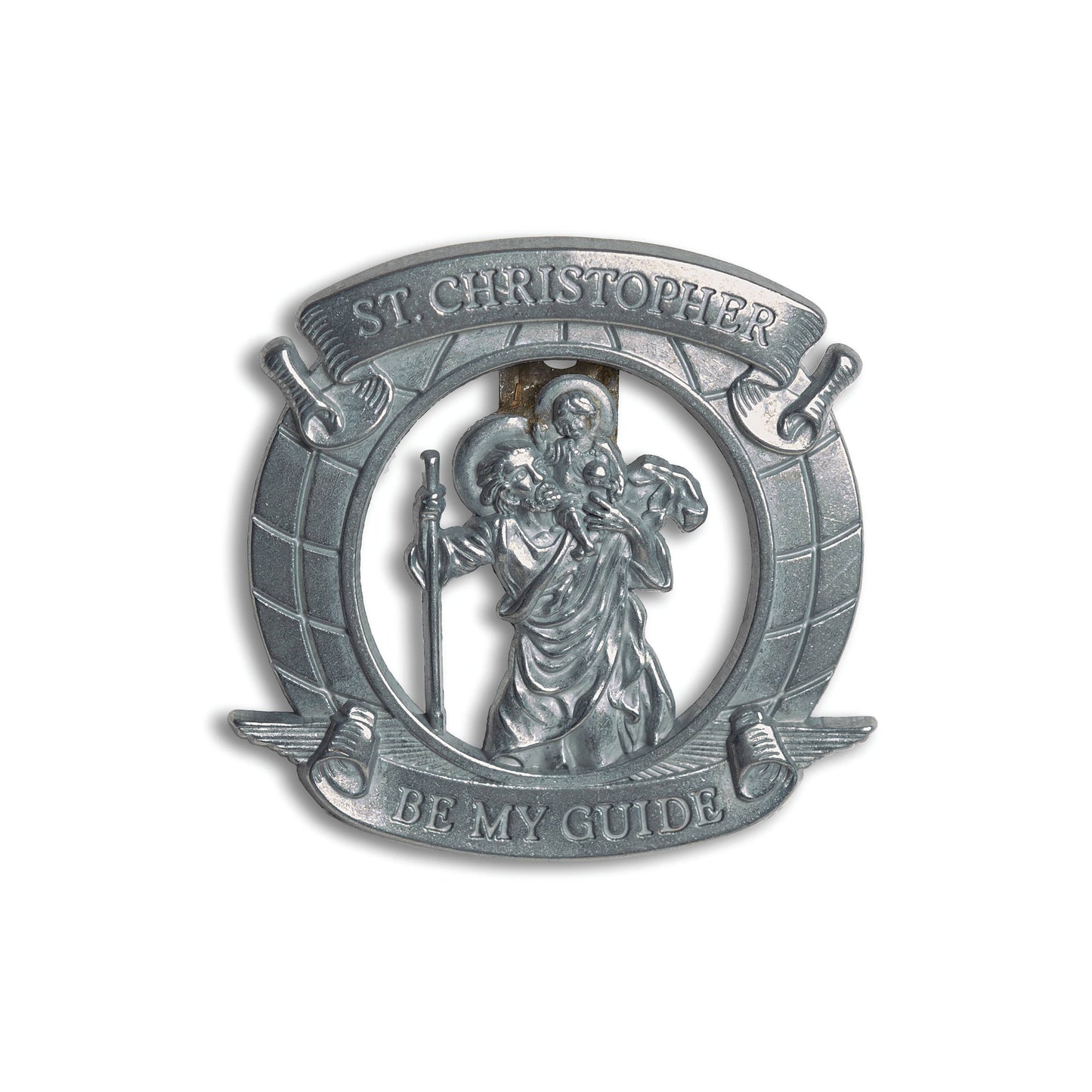 ST. CHRISOTPHER VISOR CLIP: PROTECTORS OF THE ROAD