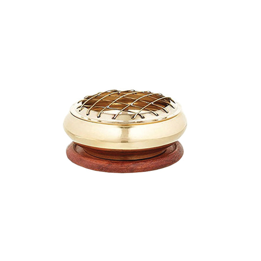 BRASS INCENSE BURNER: 3" MINIMALIST