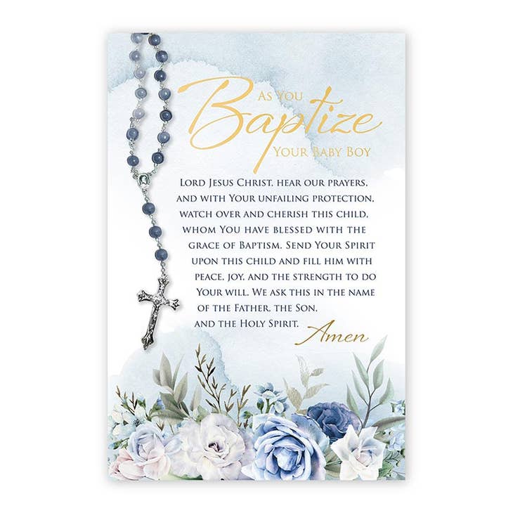 AS YOU BAPTIZE YOUR BABY BOY GREETING CARD