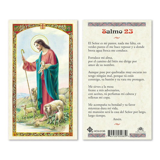 ESTAMPA DEL BUEN PASTOR CON EL SALMO 23