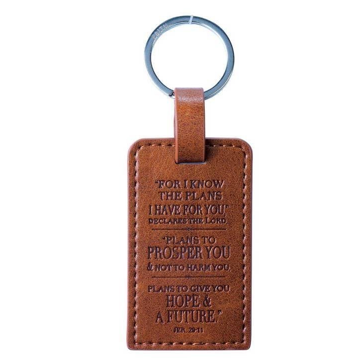 "I KNOW THE PLANS" LEATHER KEY RING - Tiendita San Juditas Tiendita San Juditas