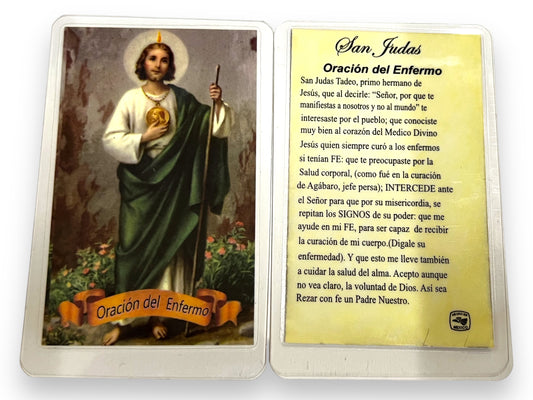 ESTAMPA C/ ORACION: SAN JUDAS -ENFERMO PEQUEÑA