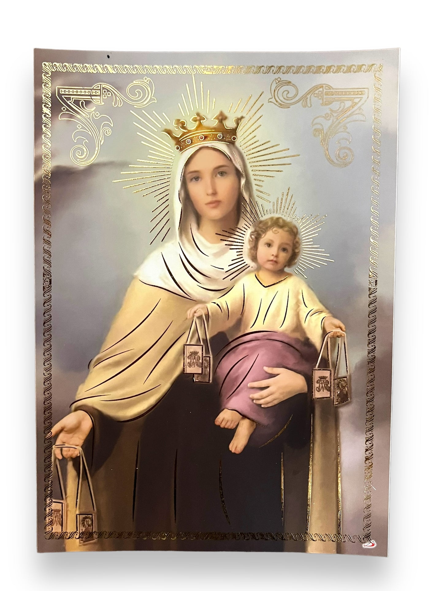 LARGE POSTCARD 8"X6": OUR LADY OF MOUNT CARMEL