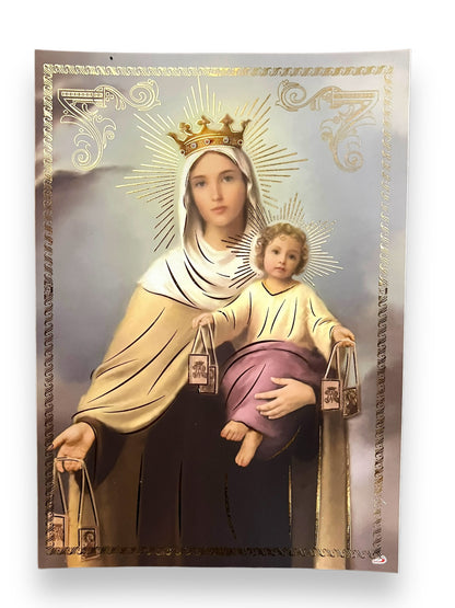 LARGE POSTCARD 8"X6": OUR LADY OF MOUNT CARMEL