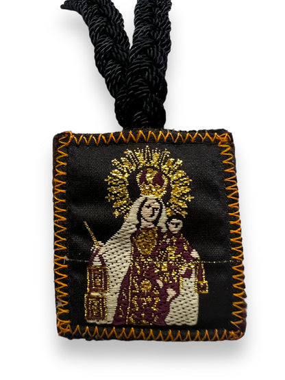 BRAIDED CORD SCAPULAR: OUR LADY OF MOUNT CARMEL