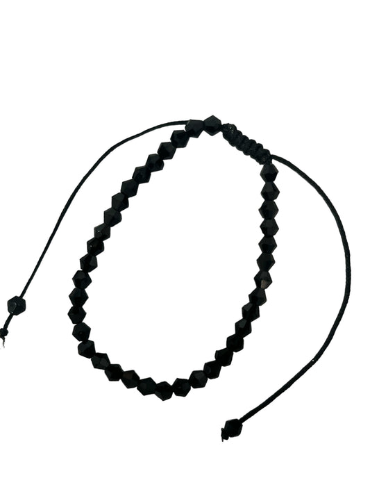 BRACELET: PLAIN BLACK CRYSTAL