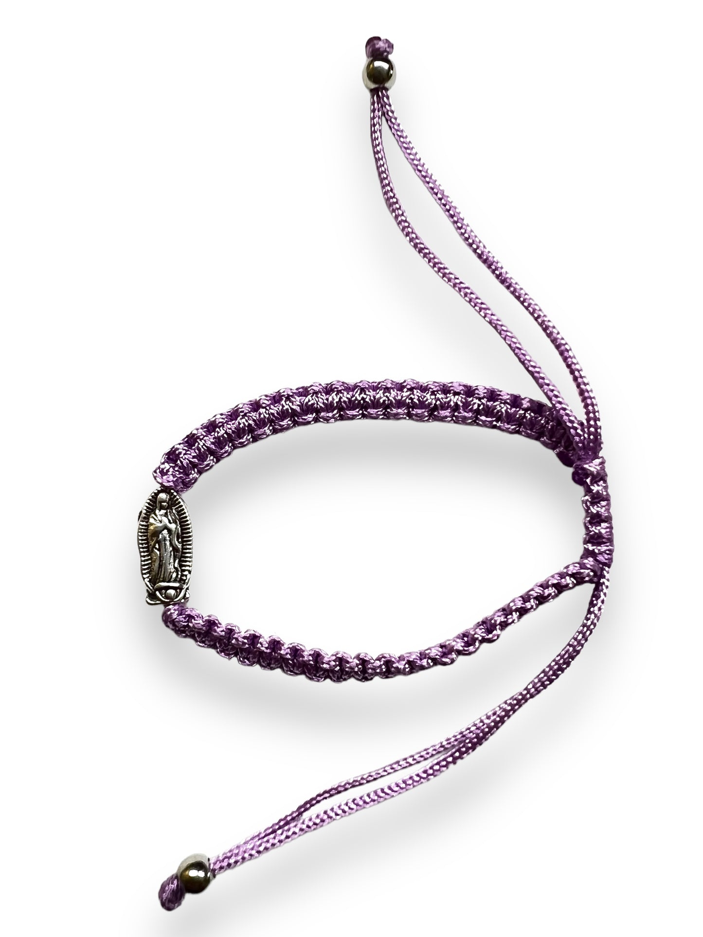 CHILDREN BRACELET: OUR LADY OF GUADALUPE LAVENDER THREADED