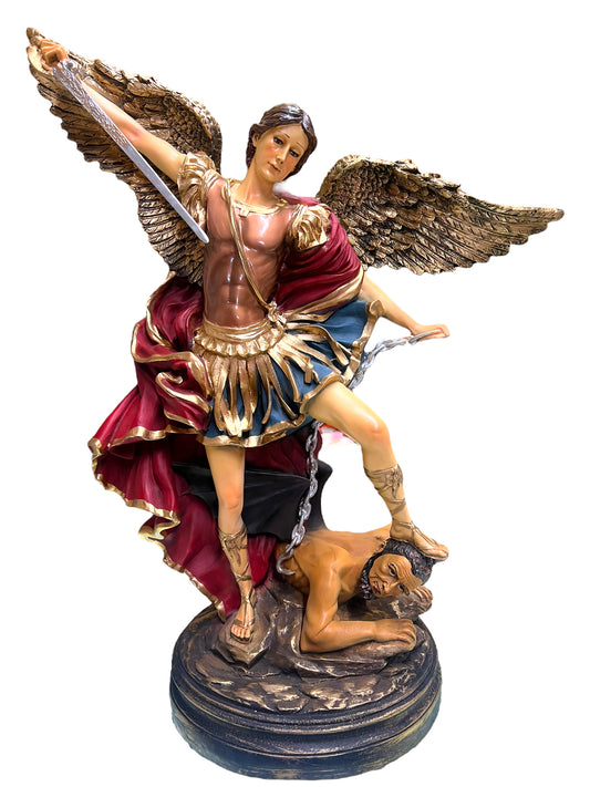 SAN MIGUEL ARCANGEL ST MICHAEL STATUE 24"