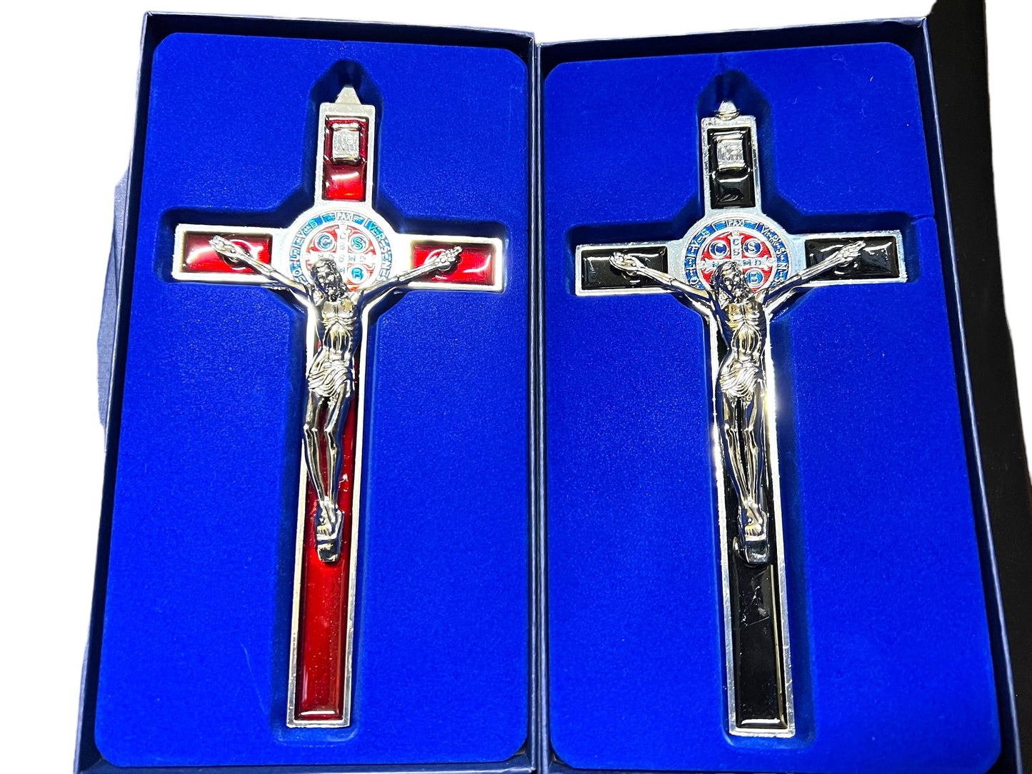 7.5" ST. BENEDICT CROSS ENAMEL