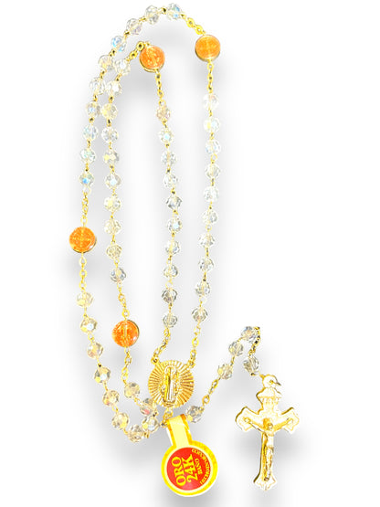 ST. BENEDICT GLASS BEADS ROSARY | ROSARIO DE VIDRIO DE SAN BENITO