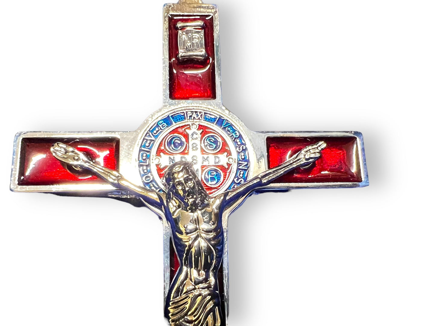 7.5" ST. BENEDICT CROSS ENAMEL