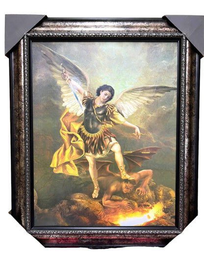 ELEGANT 22"x28" FRAMED PRINT -ST. MICHAEL ARCHANGEL