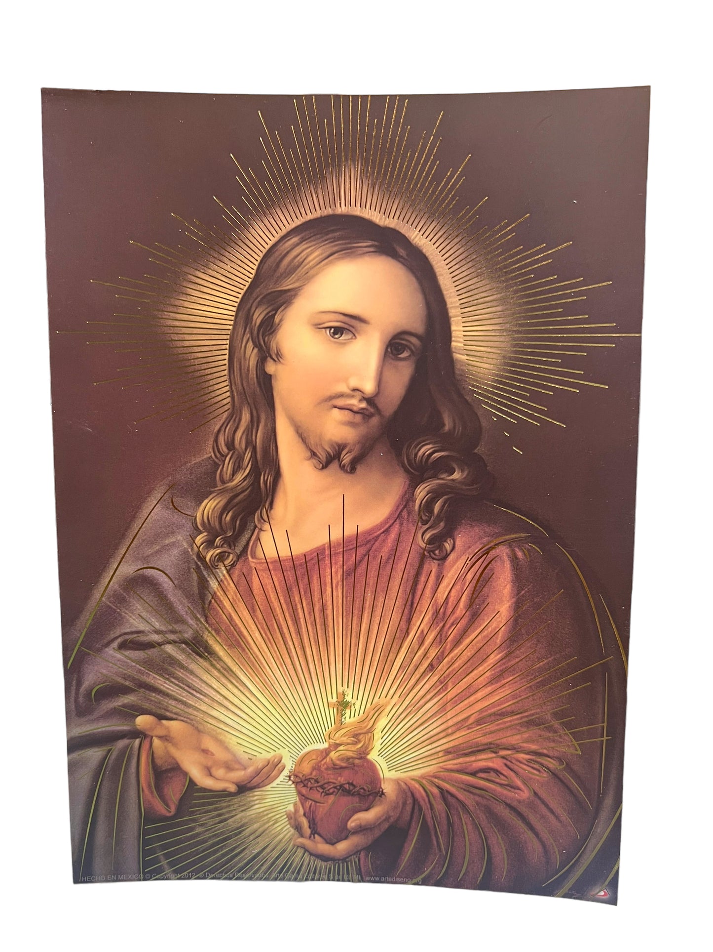 LARGE POSTCARD 8"X6": SACRED HEART OF JESUS