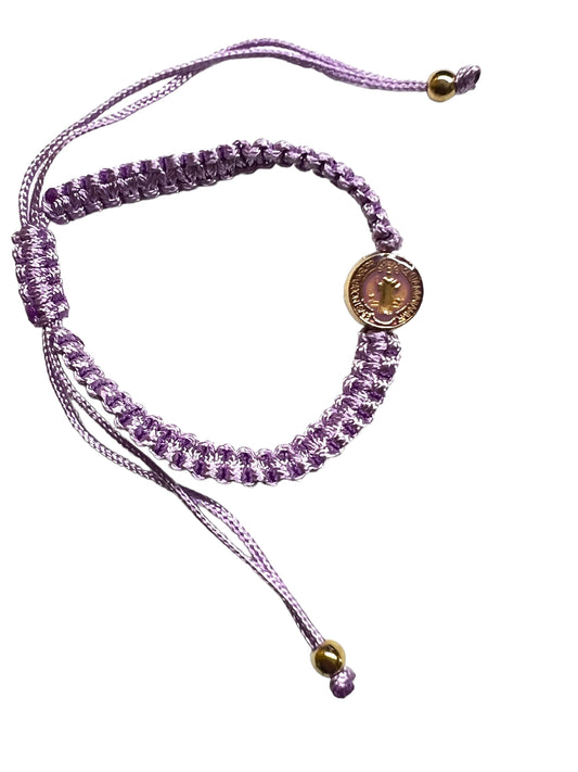 CHILDREN BRACELET: ST. BENEDICT LAVENDER THREADED