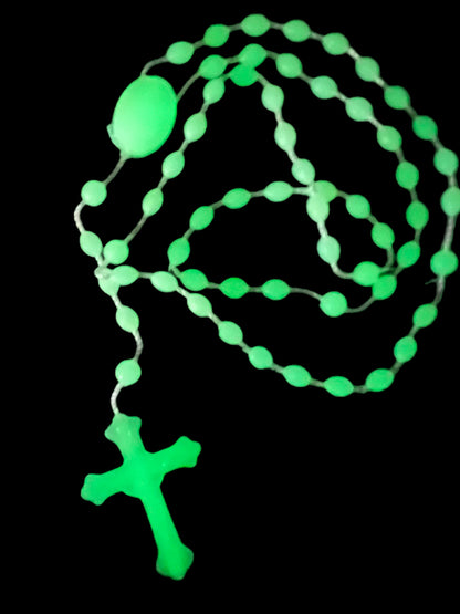 PLASTIC ROSARY: GLOW IN THE DARK