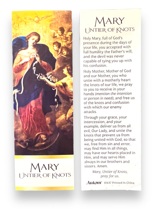 MARY UNTIER OF KNOTS BOOKMARK