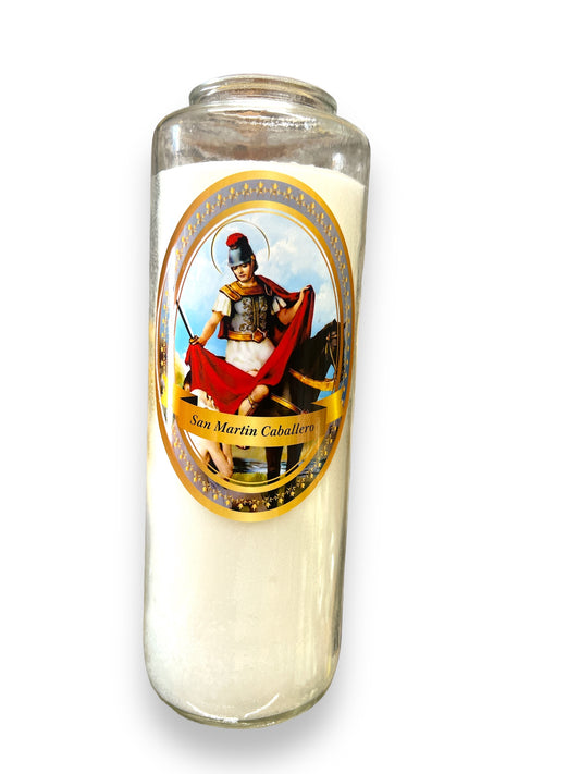 6-DAY GLASS CANDLE: ST. MARTIN OF TOURS