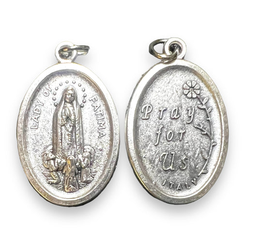 OXIDIZED ITALIAN MEDAL: OUR LADY OF FATIMA