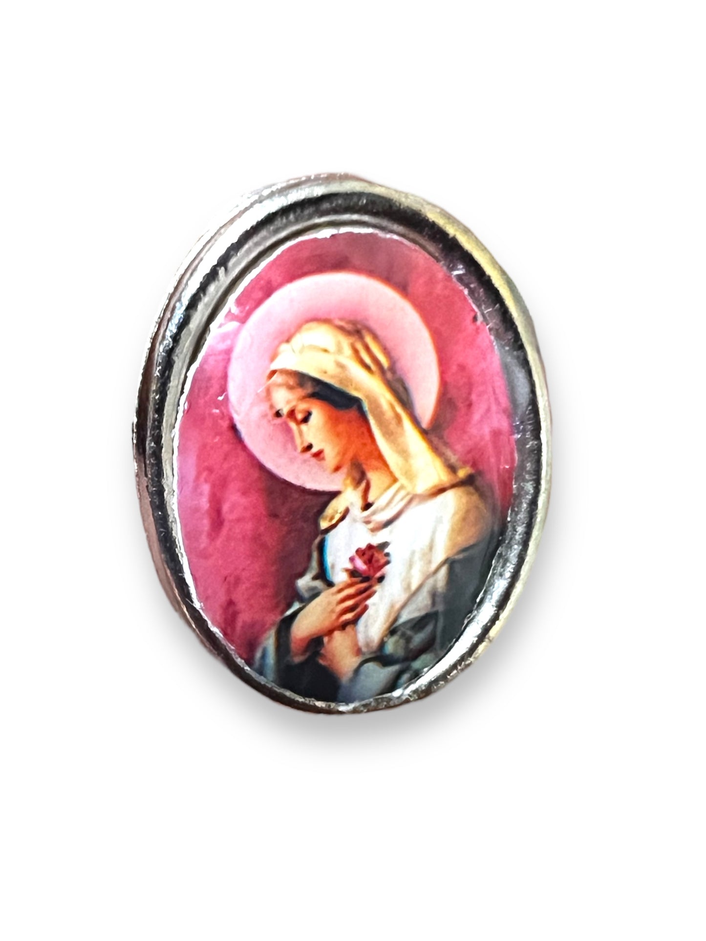 LAPEL PIN: MARY, MYSTIC ROSE