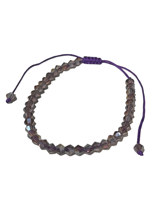 BRACELET: PLAIN PURPLE CRYSTAL