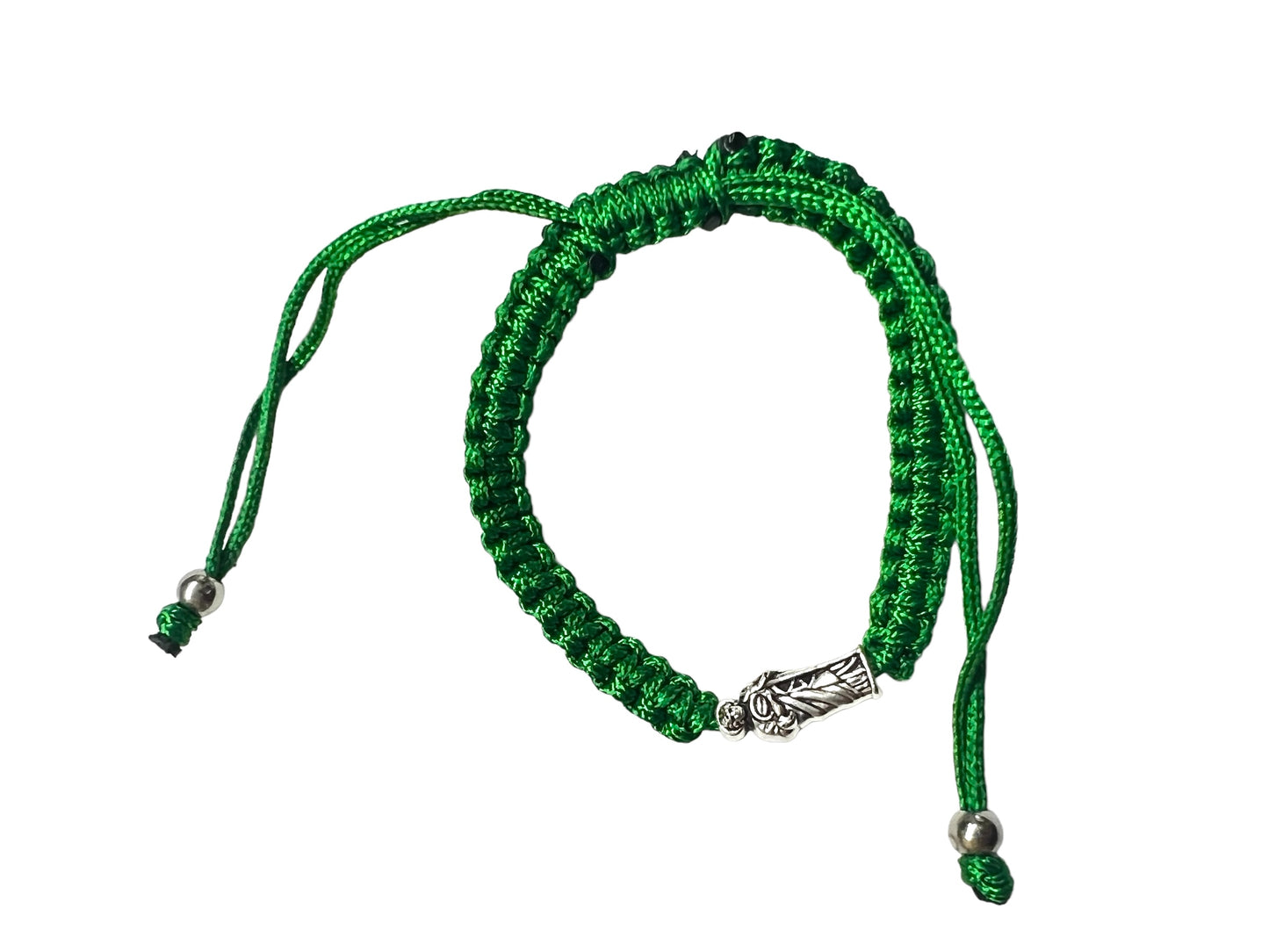 CHILDREN BRACELET: ST. JUDE GREEN THREADED