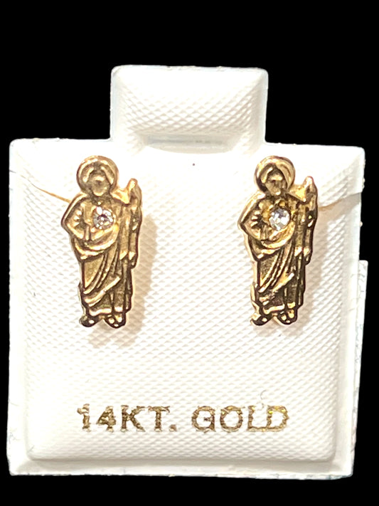 14K GOLD: ST. JUDE THADDEUS EARRINGS