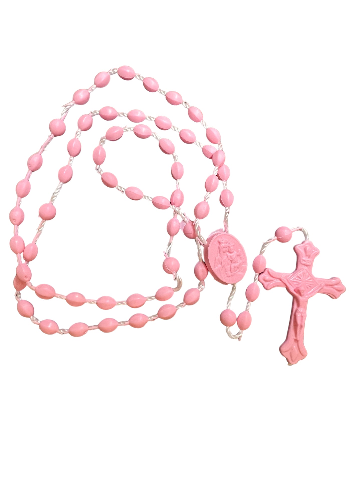 PLASTIC ROSARY: BABY PINK