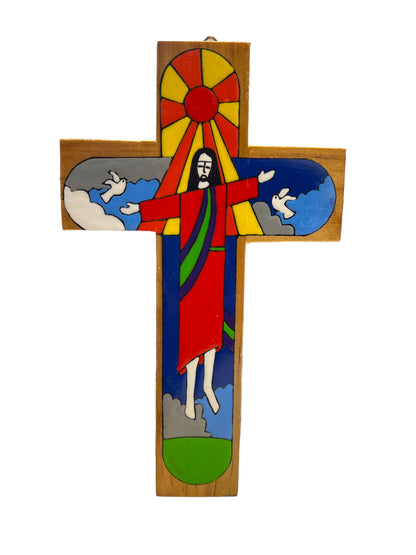 HAND PAINTED WOODED CROSS