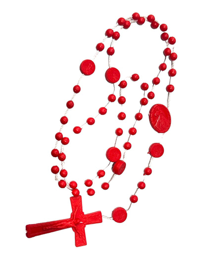 PLASTIC ROSARY: RED