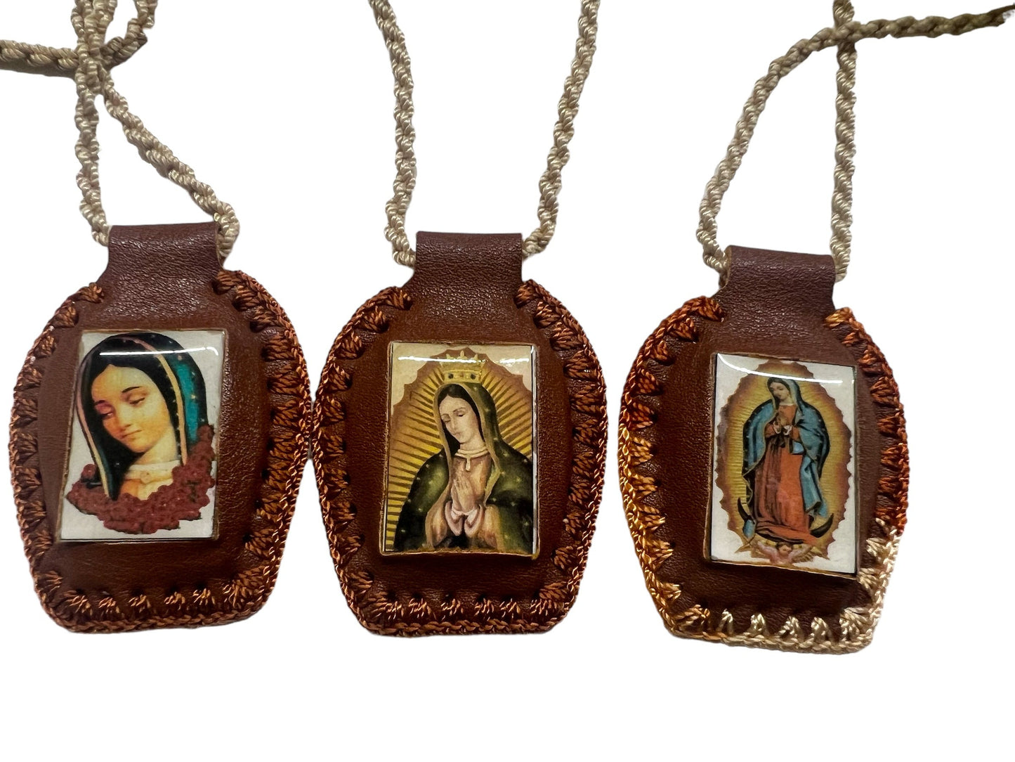 OUR LADY OF GUADALUPE LEATHER SCAPULAR