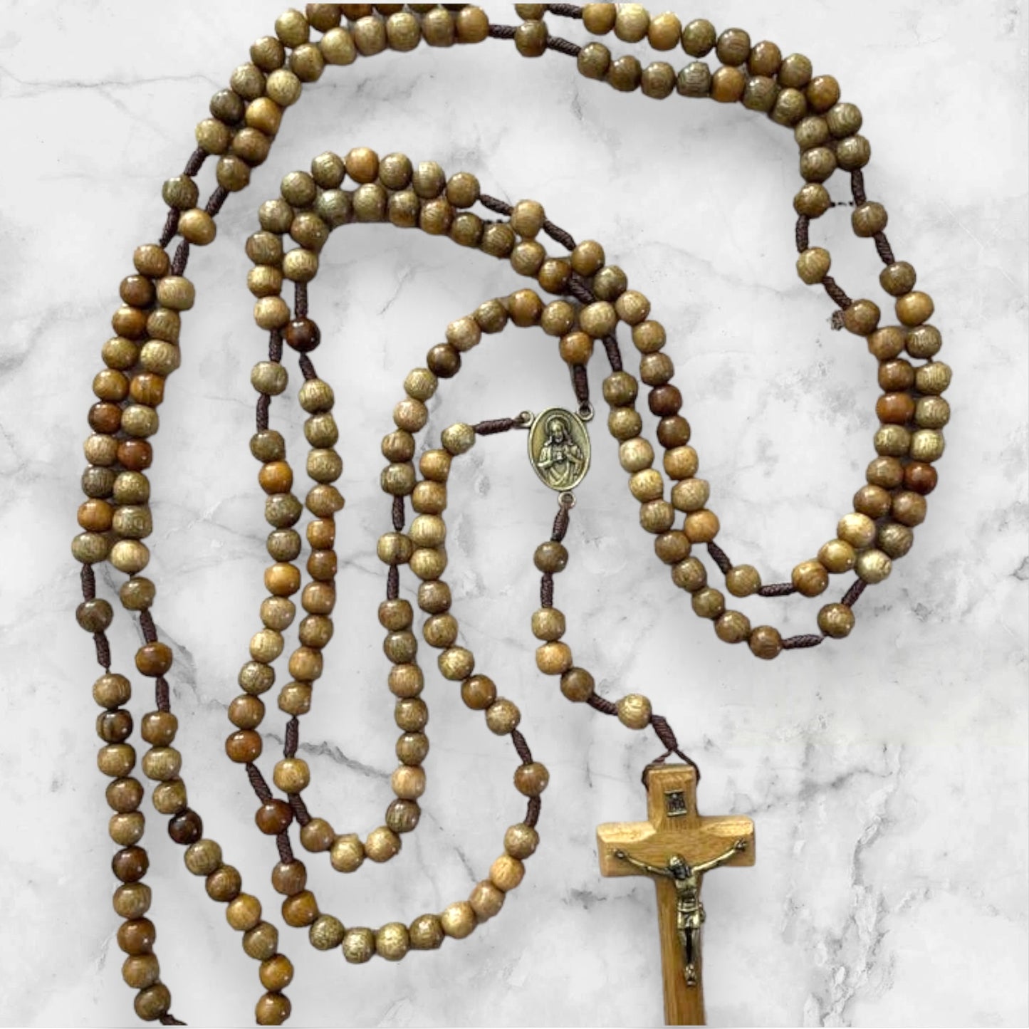 20-DECADE (FULL) WOODEN ROSARY)