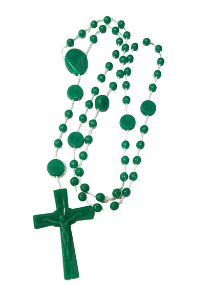 PLASTIC ROSARY: GREEN