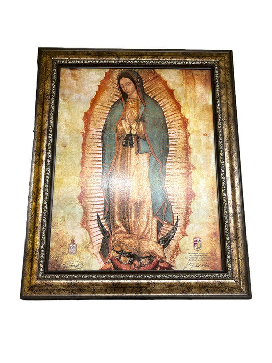 ELEGANT 22"x28" FRAMED PRINT -OUR LADY OF GUADALUPE (FULL)