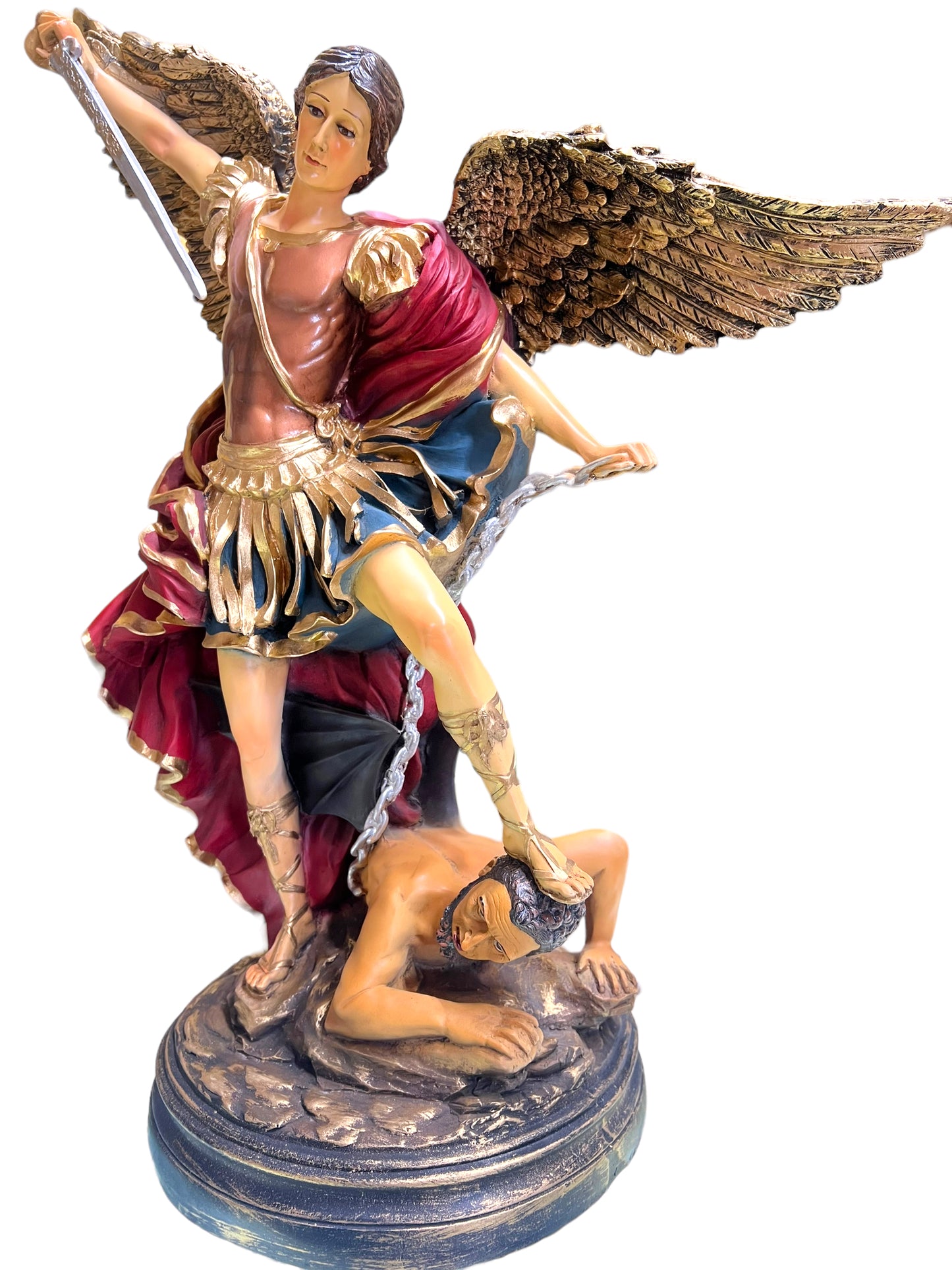 SAN MIGUEL ARCANGEL ST MICHAEL STATUE 24"