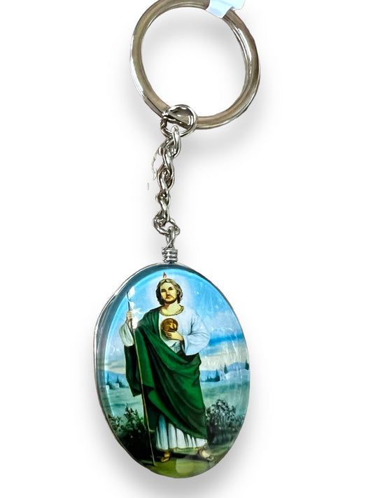 2" FULL COLOR DOUBLE SIDED ST. JUDE KEYCHAIN