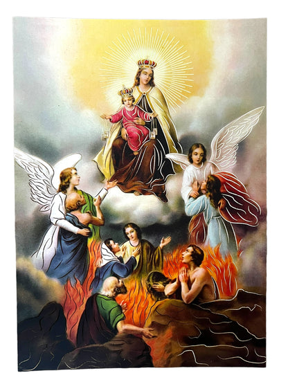 LARGE POSTCARD 8"X6": OUR LADY OF MOUNT CARMEL