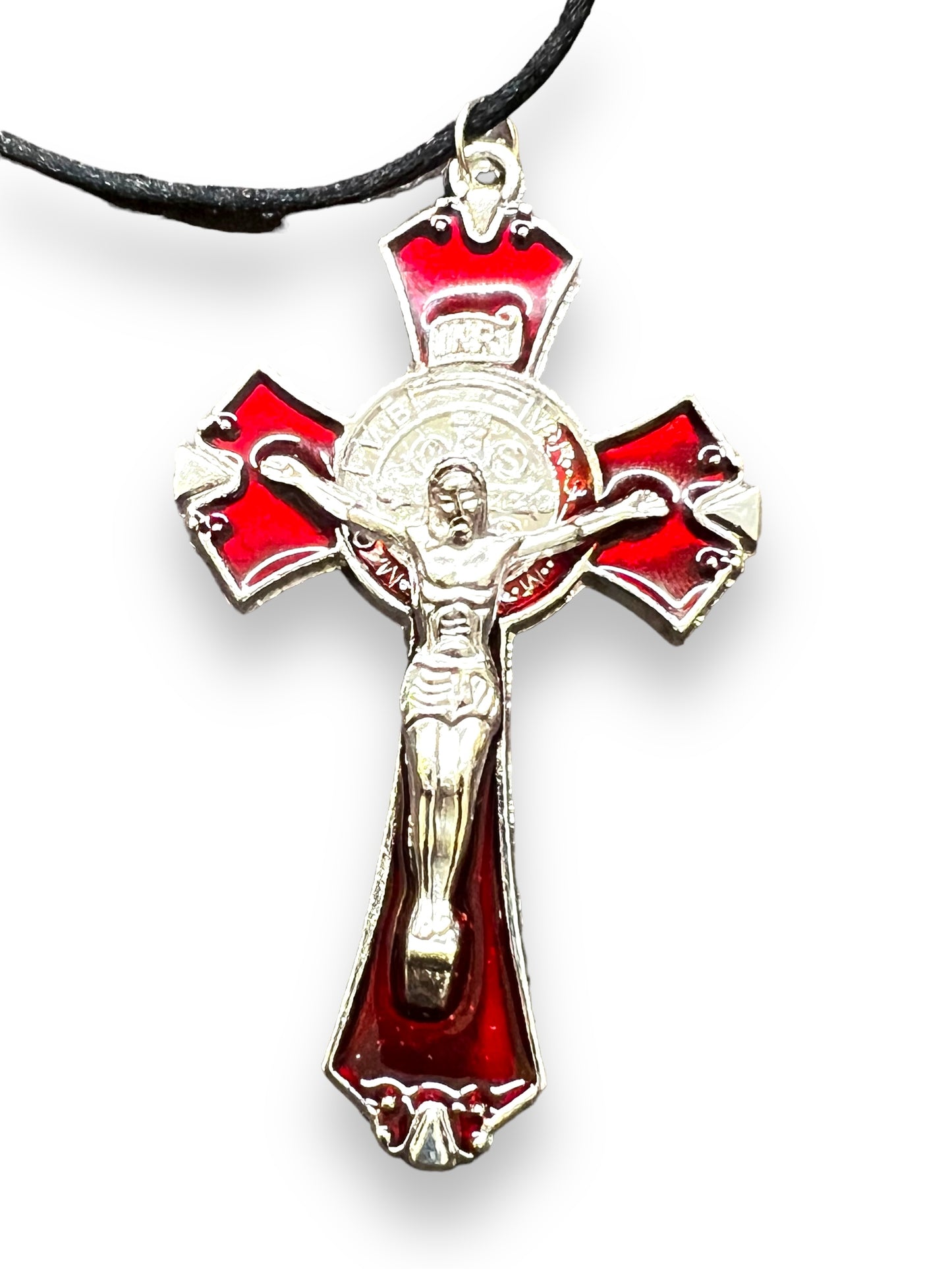 3" ST. BENEDICT METAL ENAMELED CROSS | CRUZ ESMALTADA DE SAN BENITO 3"