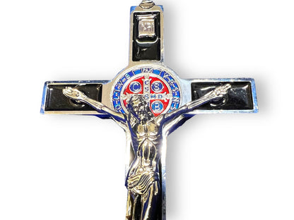 7.5" ST. BENEDICT CROSS ENAMEL