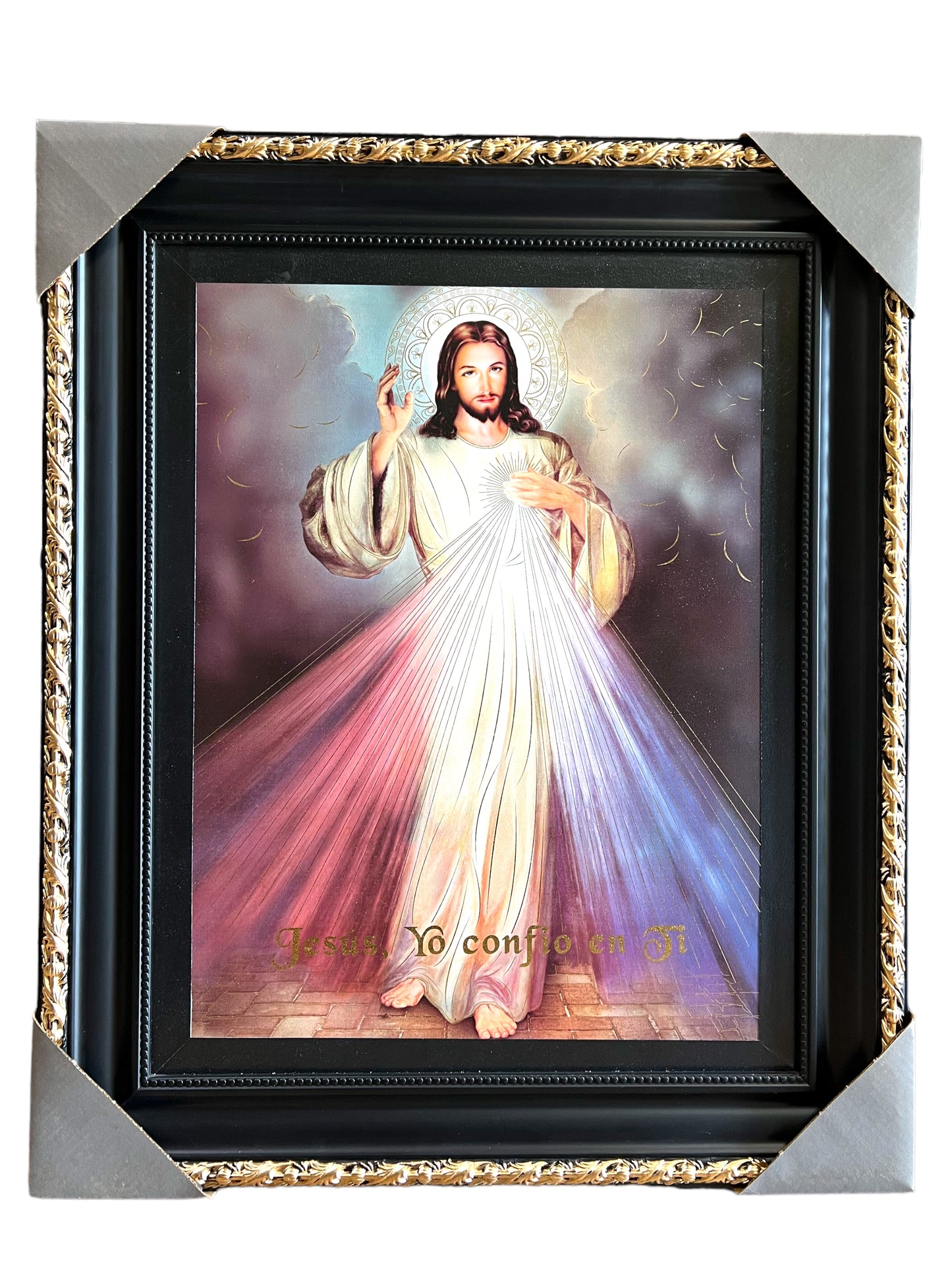 ELEGANT 22"x28" FRAMED PRINT -DIVINE MERCY