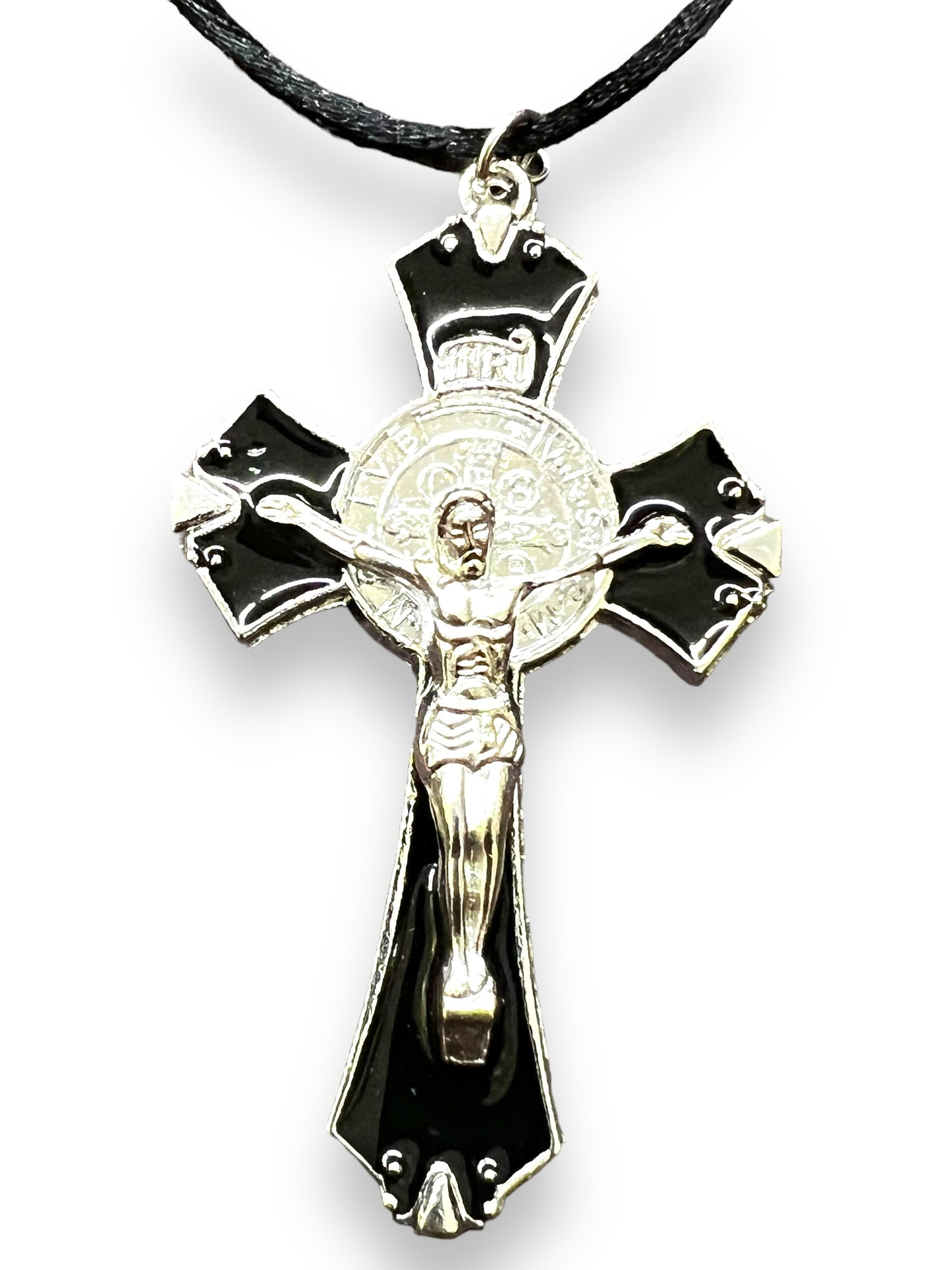 3" ST. BENEDICT METAL ENAMELED CROSS | CRUZ ESMALTADA DE SAN BENITO 3"