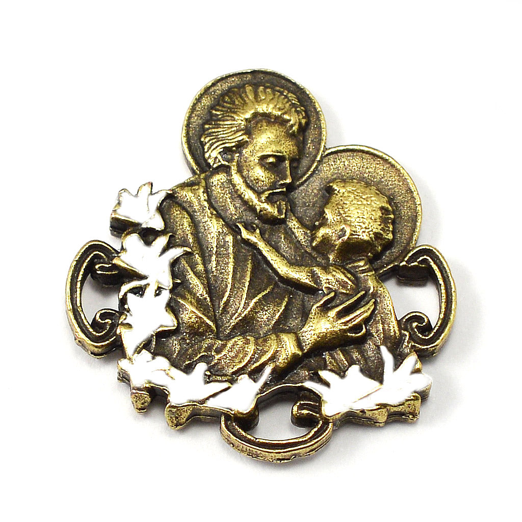 ST. JOSEPH ROSARY W/ MURANO GLASS & BRASS