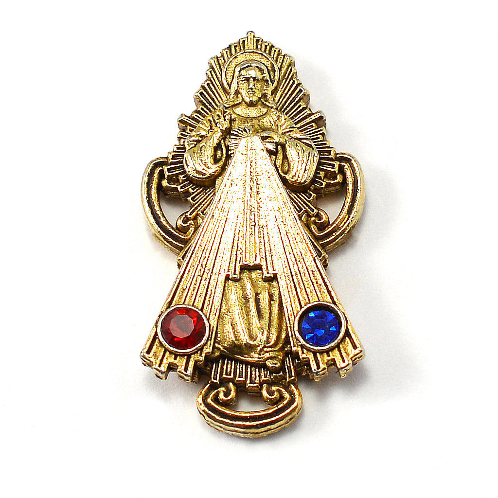 MERCIFUL JESUS DIVINE MERCY ROSARY WITH MURANO GLASS, CRYSTAL, AND HAND ENAMEL