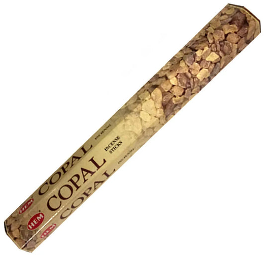 COPAL INCENSE STICKS -20-PACK HEX BOX