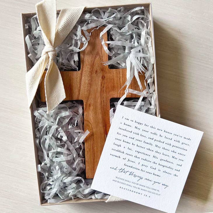 WOODEN CROSS OCCASION GIFT BOX