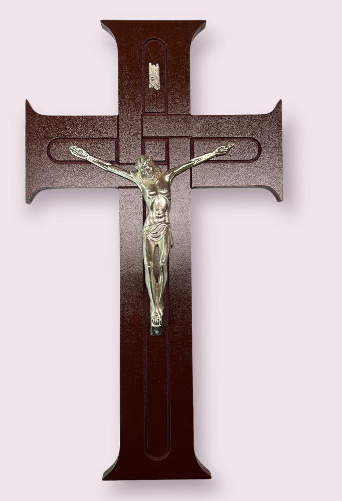 WOODEN-METAL CRUCIFIX | CRUCIFO DE MADERA CON CUERPO DE METAL