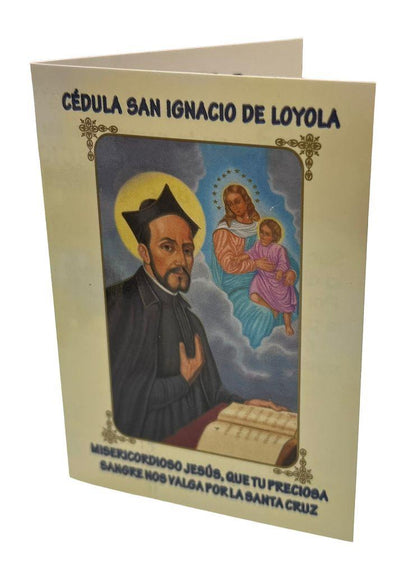 ESTAMPA DOBLE C/ ORACION: SAN IGNACIO DE LOYOLA