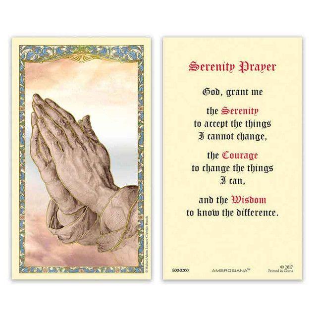 PRAYING HANDS / SERENITY PRAYER