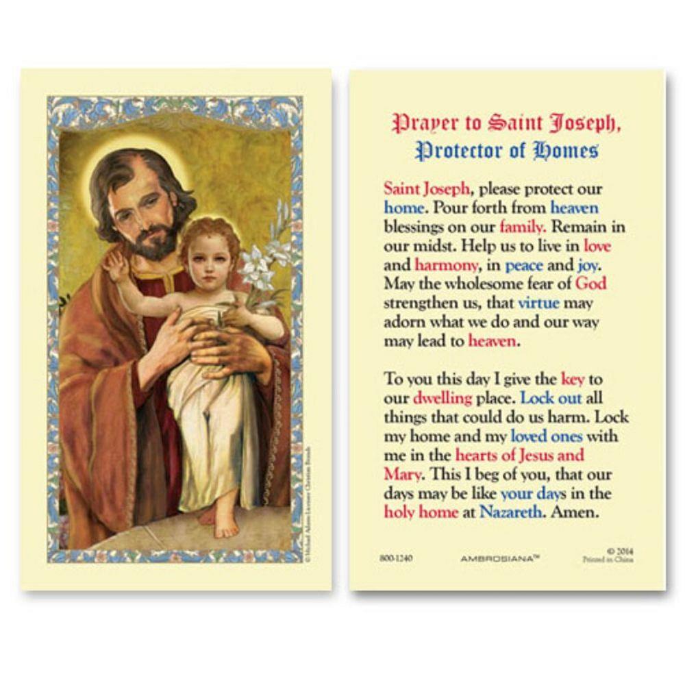 PRAYER TO SAINT JOSEPH PROTECTOR OF HOMES